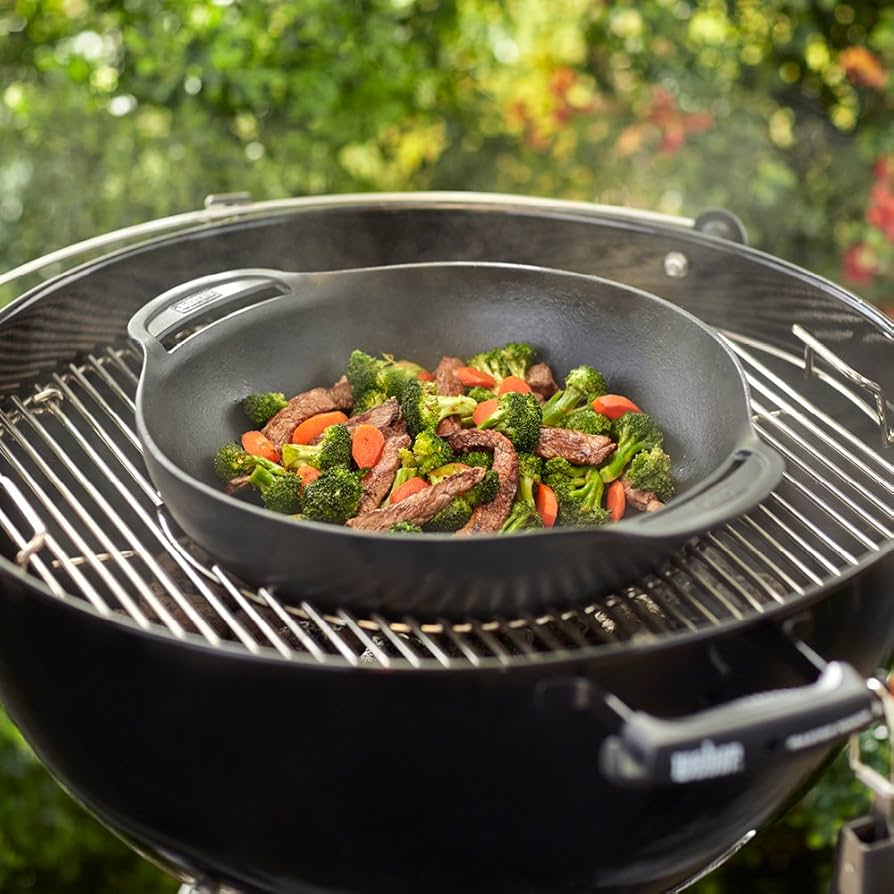 Amazon.com : Weber Gourmet BBQ System Wok,Black : Patio, Lawn & Garden